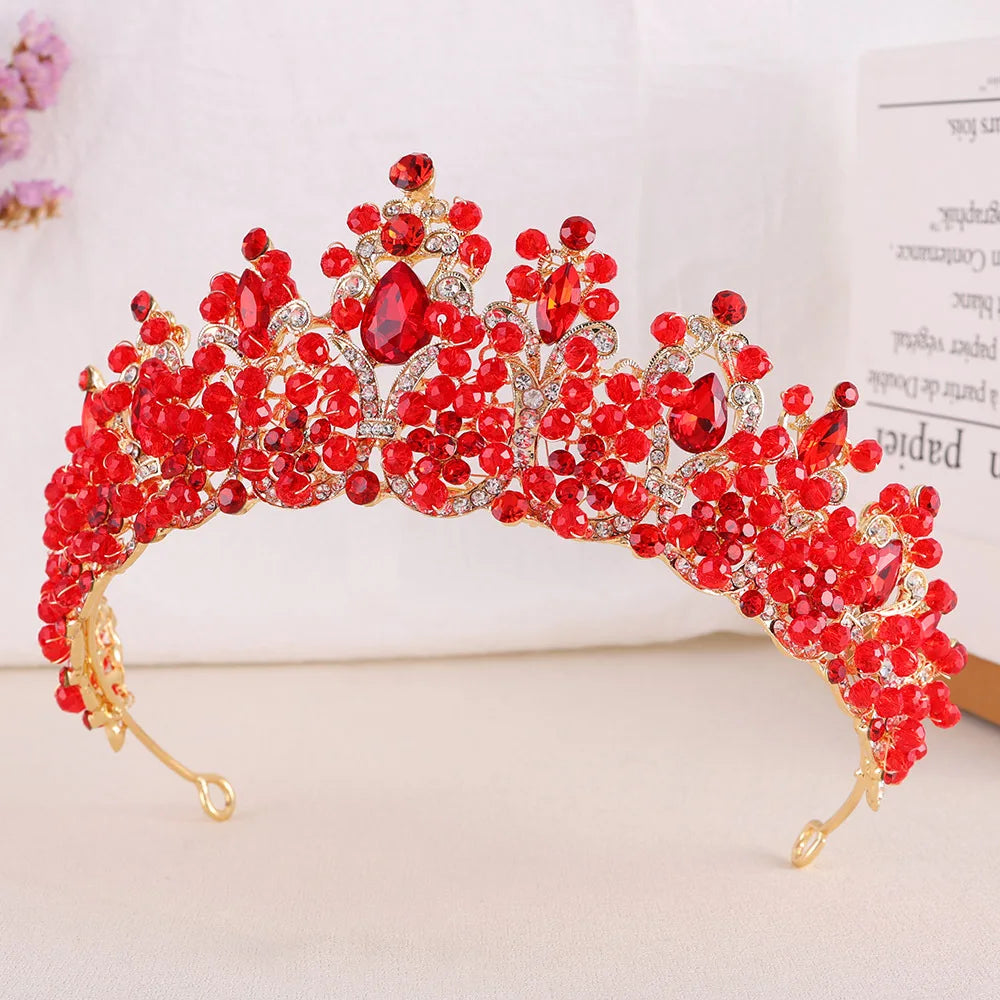 Kmvexo Handmade Pink Purple Crystal Beads Bridal.