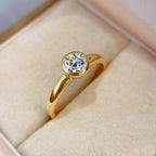 Real 14k Gold Diamond Ring for Women To Join Party - Gold / 5, Gold / 7, Gold / 6, Gold / 9, Gold / 8, Gold / 10