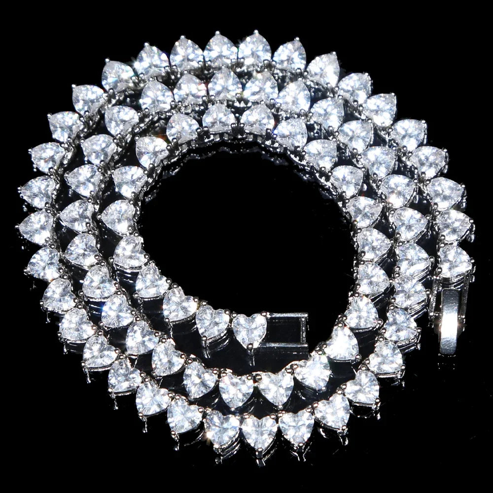 Wholesale 5A Heart Shape CZ Iced Out Bling Heart CZ