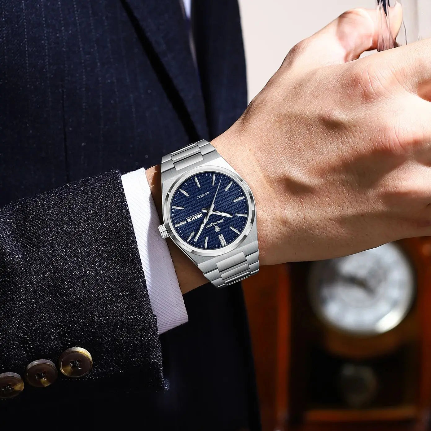 Poedagar Original Luxury Men Clock Waterproof