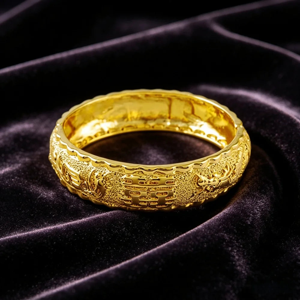 24K Real Gold Bracelet Hi Word Gold Bracelet Plating
