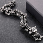 Punk Leopard Head Man Bracelet for Men Stainless Steel