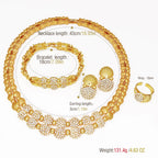 latest Italian Ladies Fine Jewelry Sets Gold Color