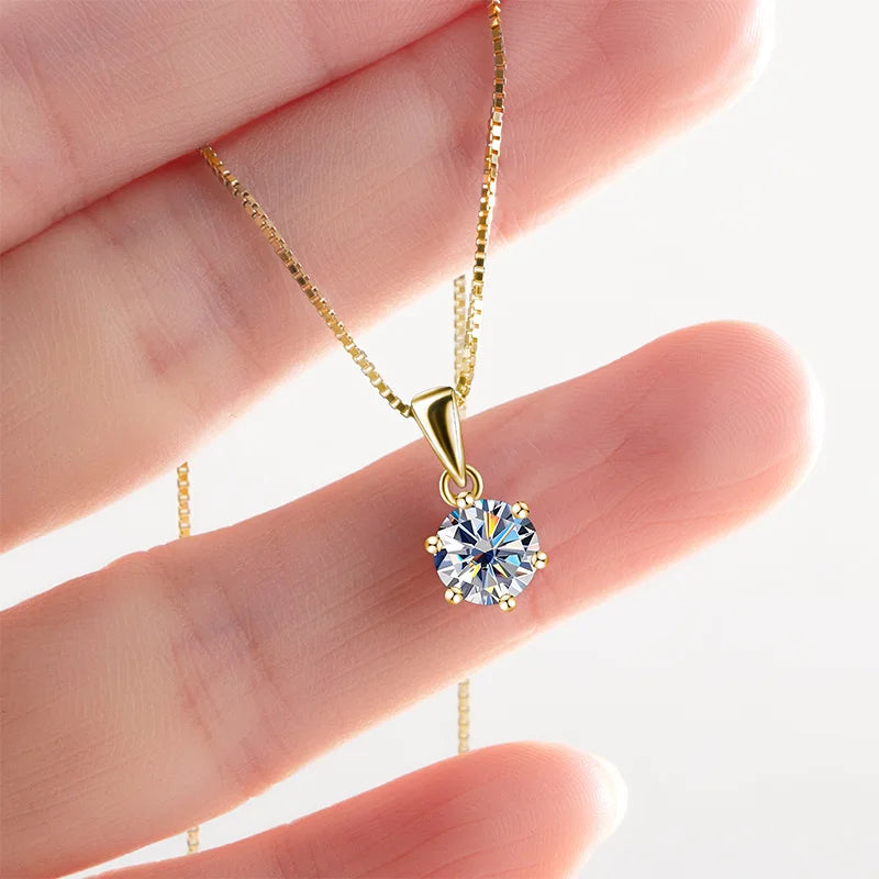 Butterflykiss 1 CT Real Moissanite Pendant Necklace