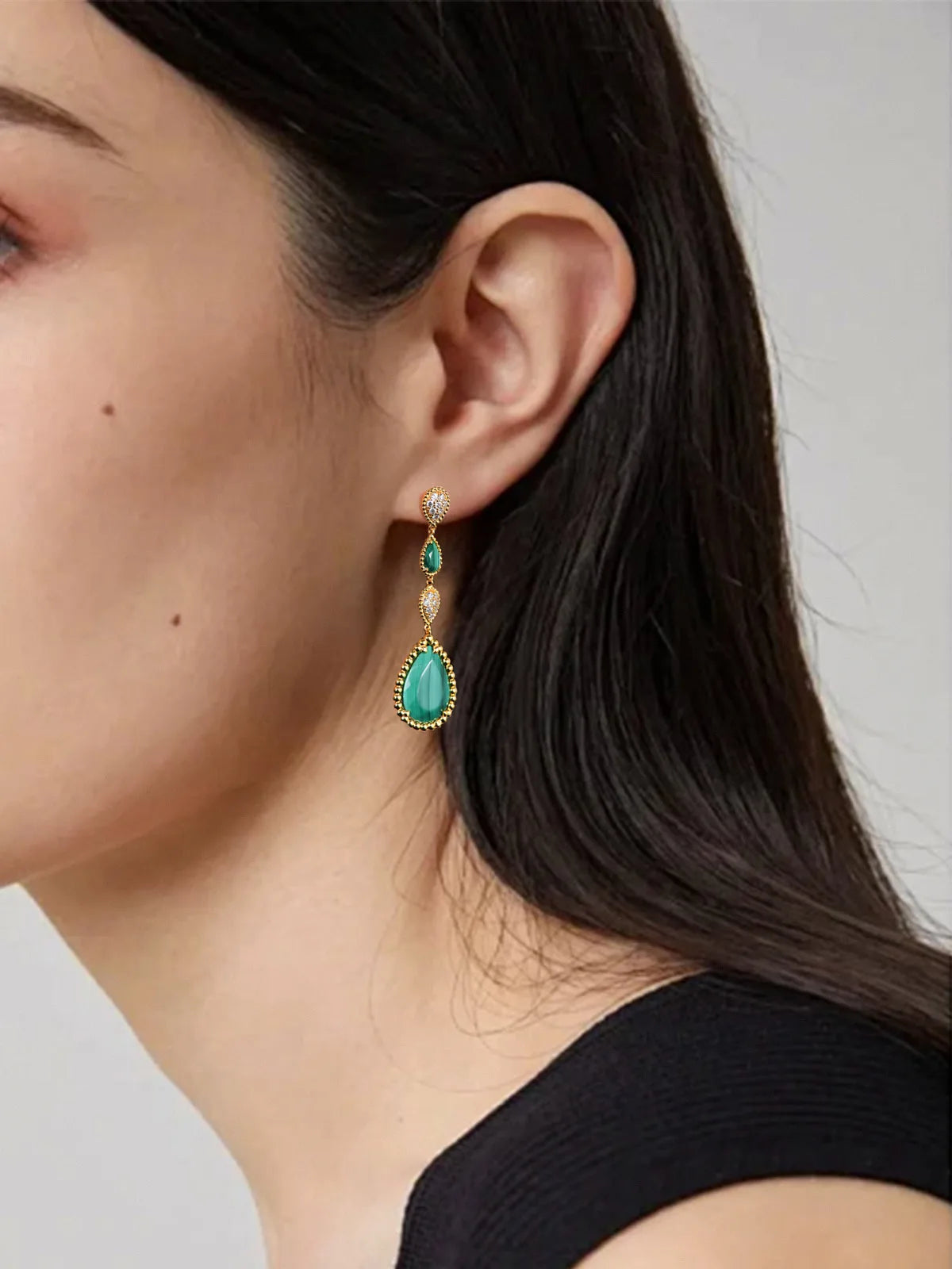 Apir Garnet Water Drop Earrings for Woman Bohemian