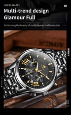 Olevs Men's Quartz Watches Top Brand Stainless.