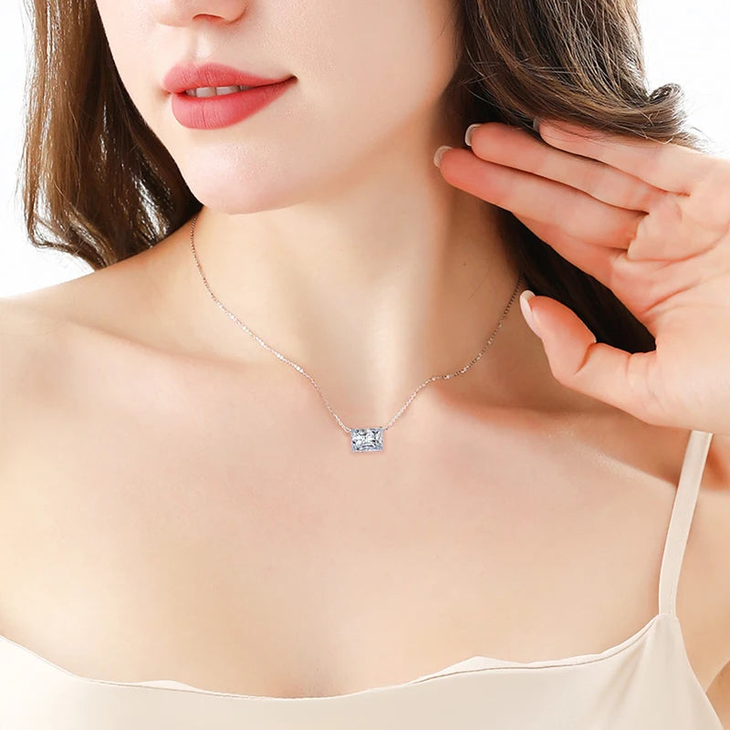 Djmax 1-3ct Classic Moissanite Necklace for Women
