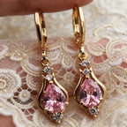 1 Pair Luxury Elegant Water Zirconia Earrings