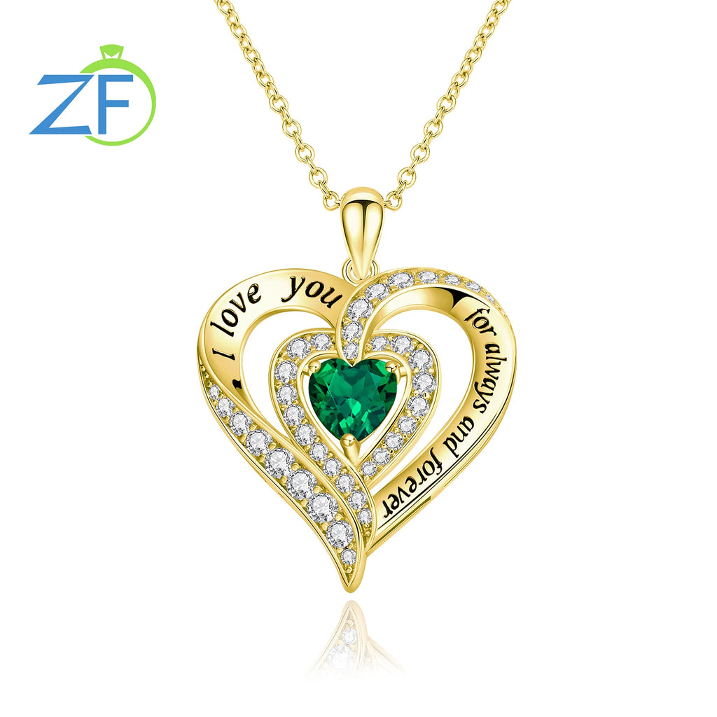 GZ Zongfa  925 Sterling Silver Heart Pendant for