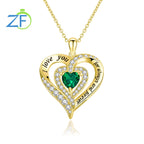Pendentif cœur en argent sterling 925 GZ Zongfa pour