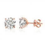 OEVAS Real 0.2CT-3CT D Color Moissanite Four Claws - Rose Gold / each 1.5ct 7.5mm, Rose Gold / each 2ct 8mm, Rose Gold / each 0.5ct 5mm, Rose Gold / each 1ct 6.5mm, Rose Gold / each 3ct 9mm, Rose Gold / each 0.8ct 6mm, Rose Gold / each 0.2ct 3.5mm, Rose Gold / each 0.3ct 4mm