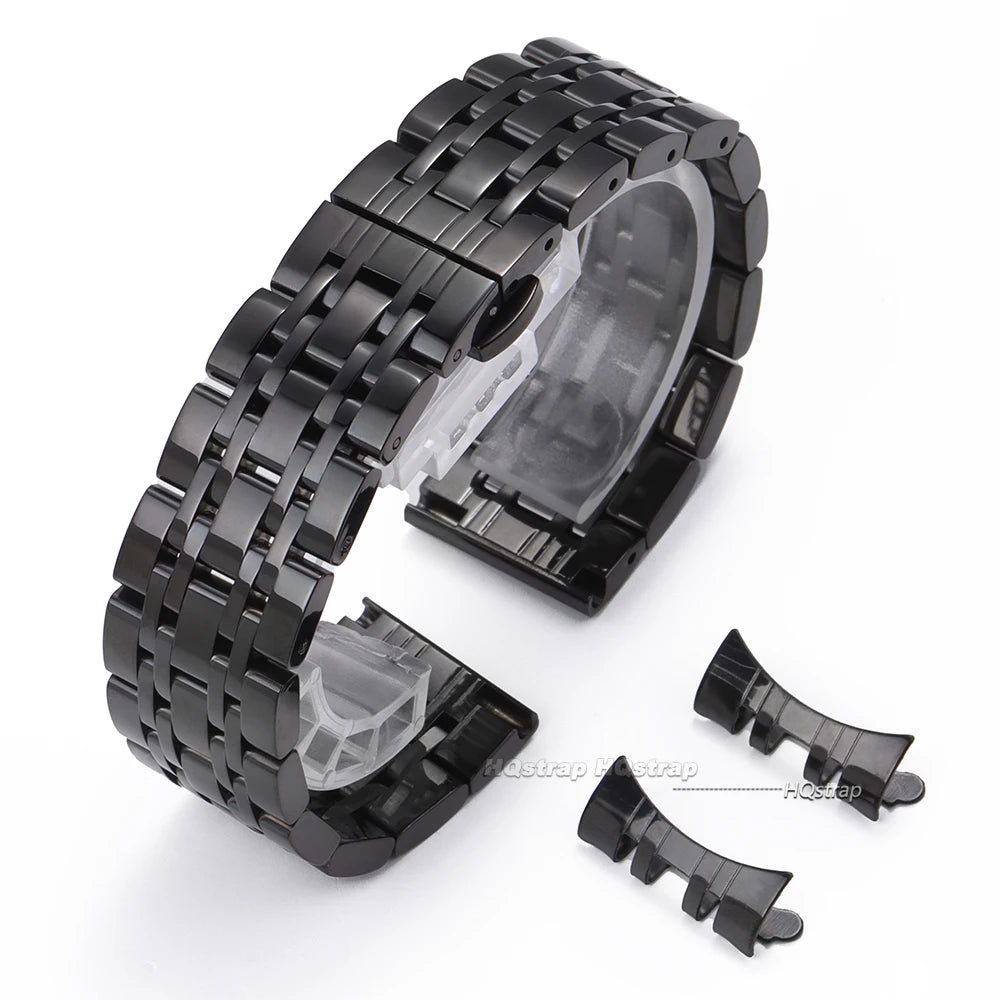 Solid Stainless Steel Band 18mm 20mm 22mm Universal - black / 16mm / United States, black / 18mm / United States, black / 19mm / United States, black / 20mm / United States, black / 22mm / United States, black / 21mm / United States