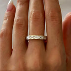Bxiny 3*4mm Bezel Set Emerald Cut Full Moissanite
