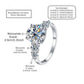 Ein Ring aus 925er Silber mit 3,8 Karat Moissanit, modisch