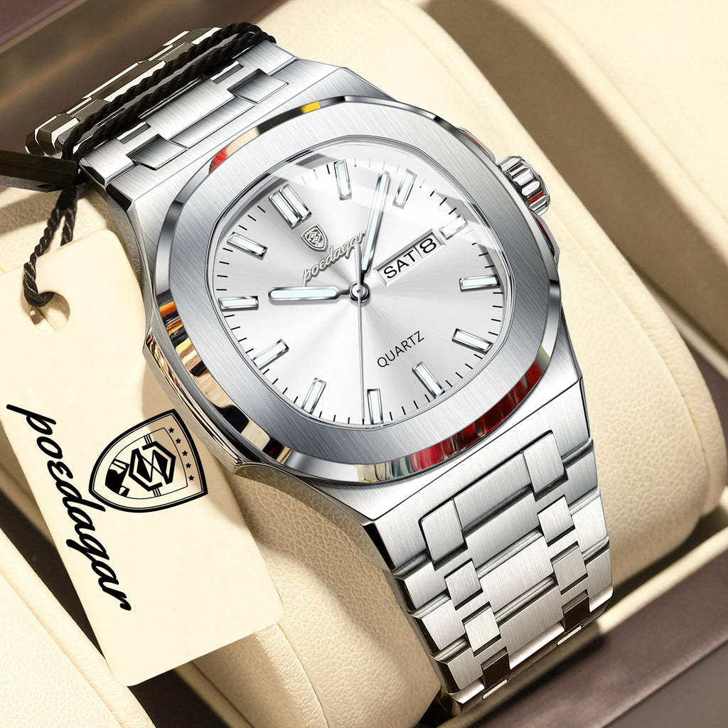 Poedagar Top Trendy Men's Watches Waterproof Lumin.