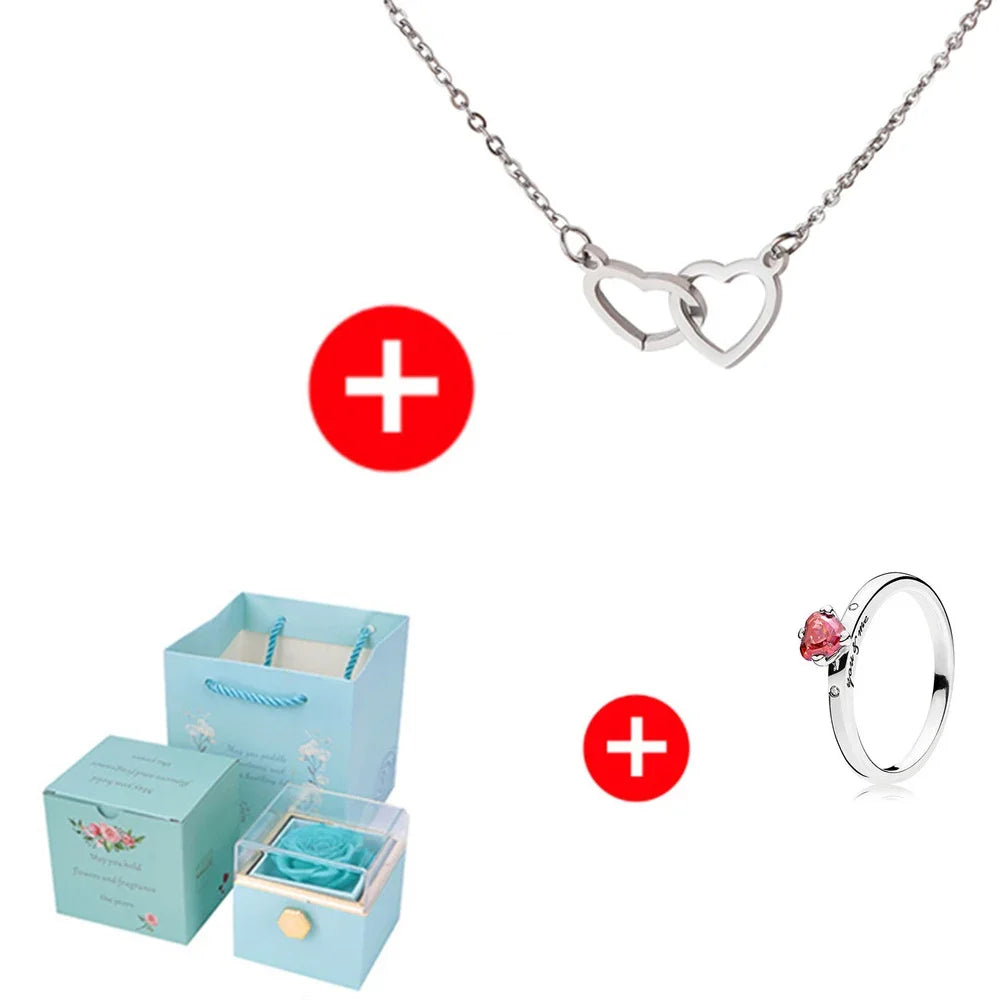 Custom Names Heart Necklace Personalized Jewelry - Style 21