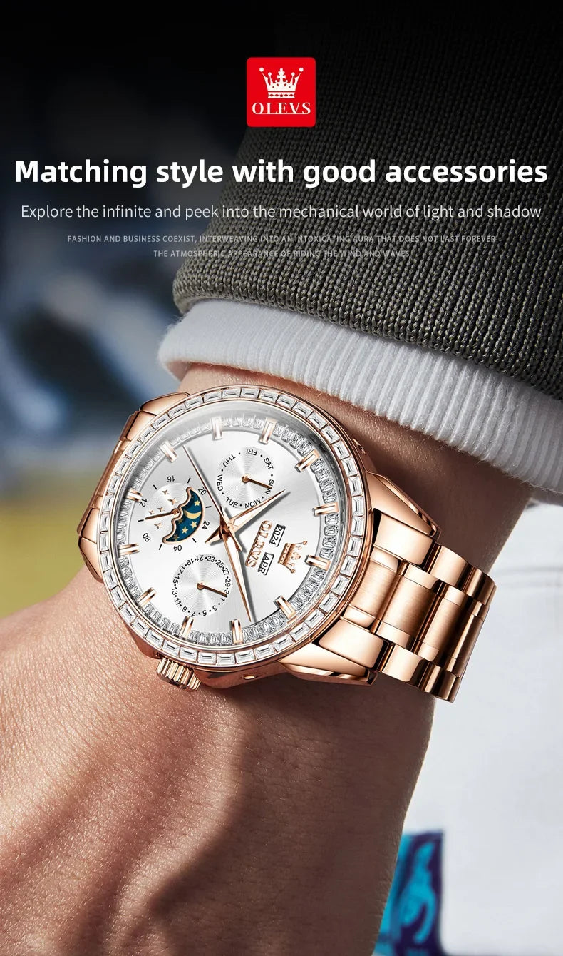 Olevs 6695 NEW Men's Watches Full Multifunctional.
