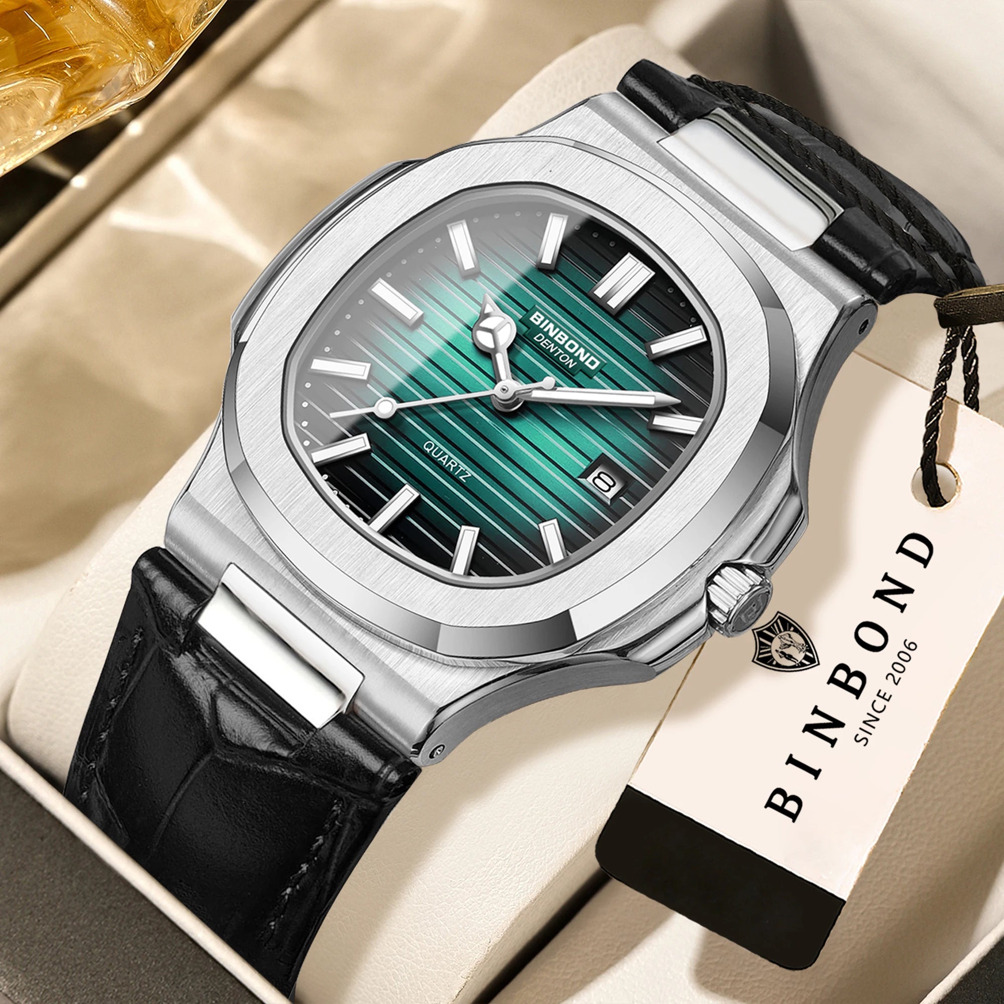 BINBOND precise quartz wristwatches for men luxury - 6