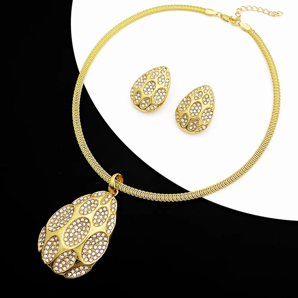 New Necklace And Earrings Set Unique Dubai Fashion