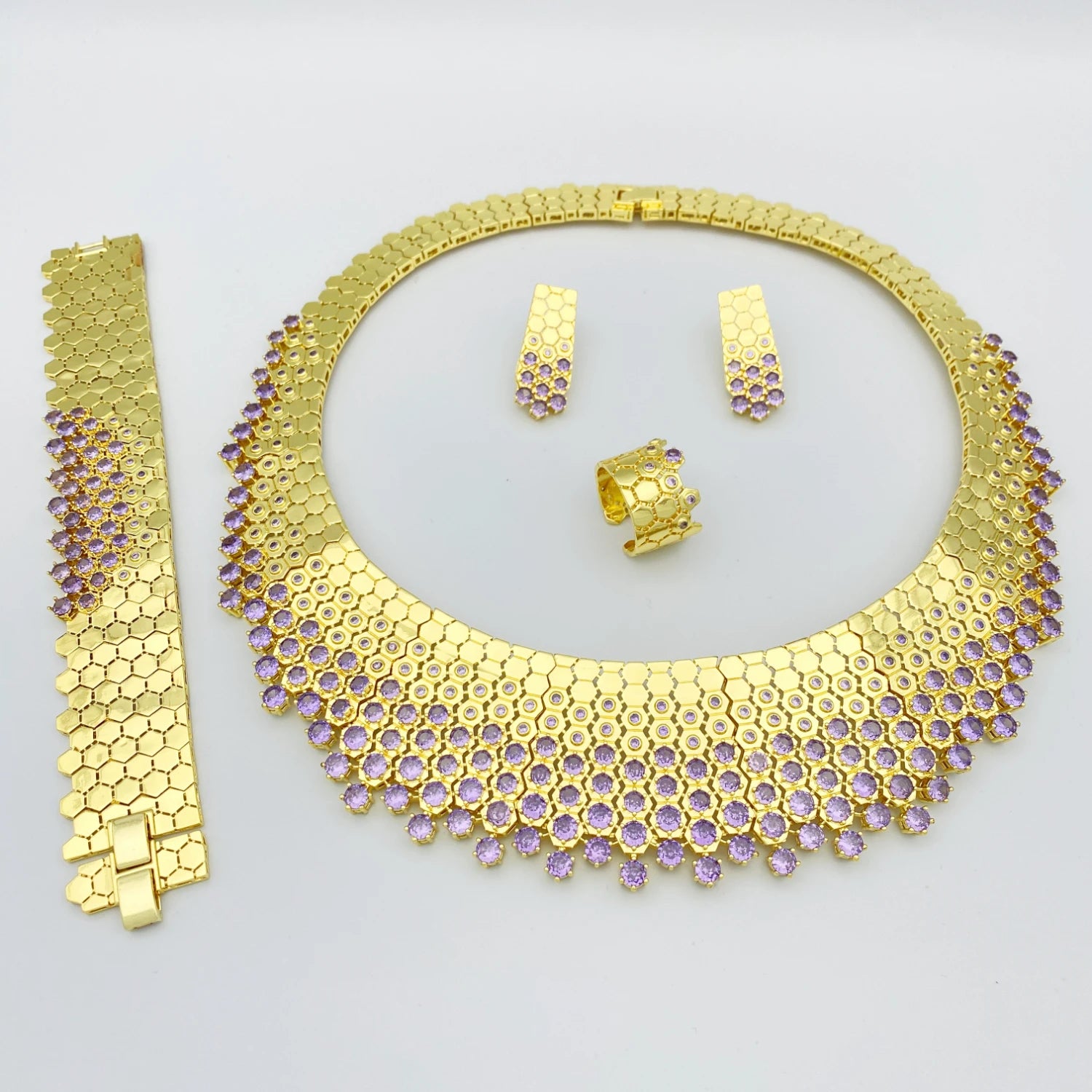 Falair Luxury Women Jewelry Set with Cubic Zirconia