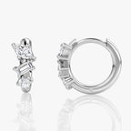 Lnkry 14K Gold Filled Three Stone Huggie Earring