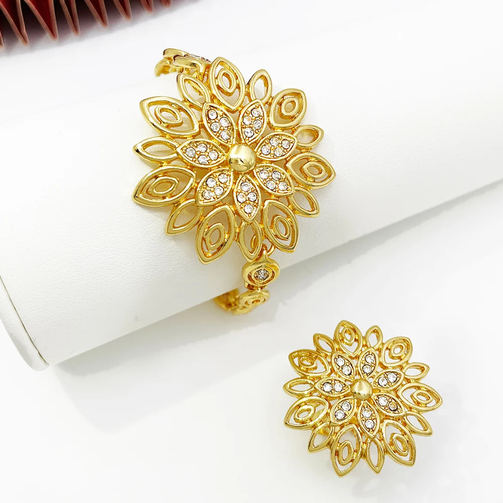 Luxury Jewelry Set For Women High Quality 18K Gold