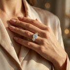 5cttw D Color Moissanit-Ring, 925er Sterlingsilber