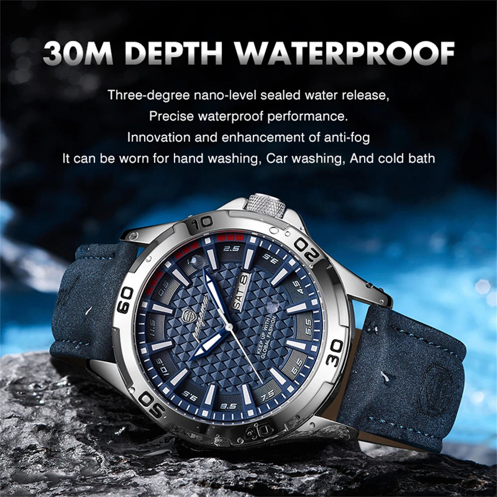 PAAZOMU Man Luxury Brand Watch Waterproof Luminous