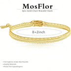 Dainty Gold/Silver Chain Bracelet Stack 14K Gold