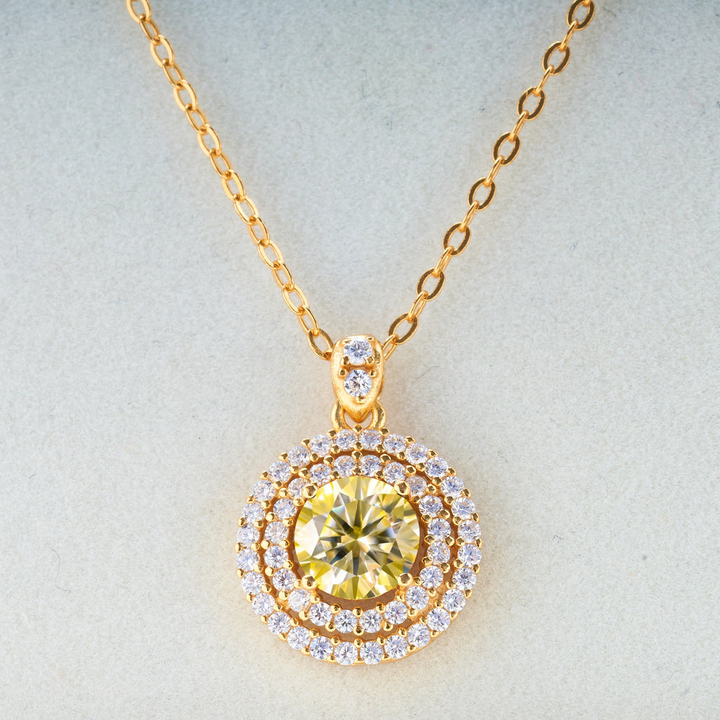 1.0 carat Certified D Color Moissanite Pendants