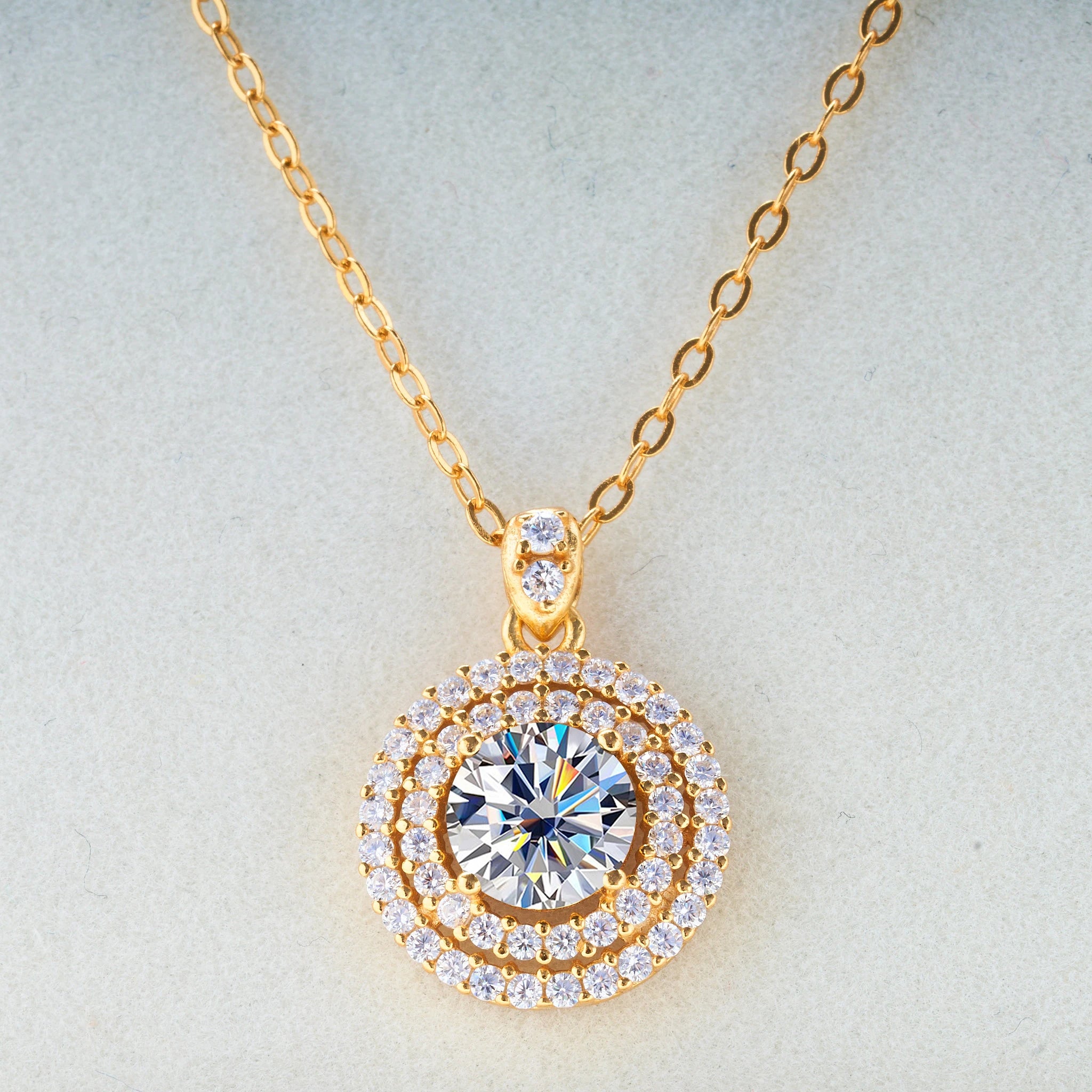 1.0 carat Certified D Color Moissanite Pendants