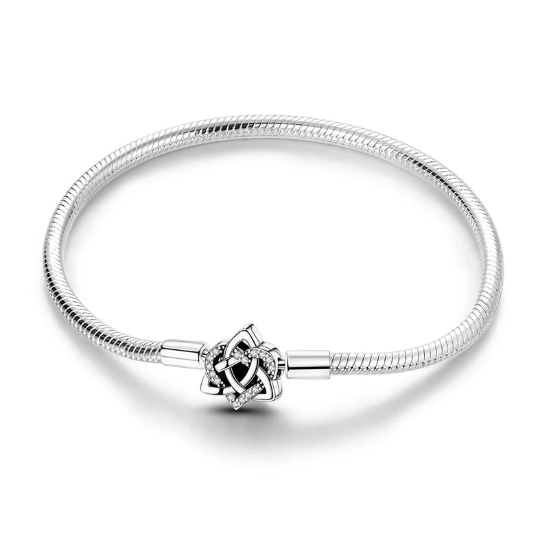 925 Sterling Silver Bracelets 17-20CM Original Golden - KTB140 / 20cm / United States, KTB140 / 18cm / United States, KTB140 / 19cm / United States, KTB140 / 17cm / United States