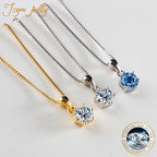 JoyceJelly 1 CT Real Moissanite Pendant Necklace For