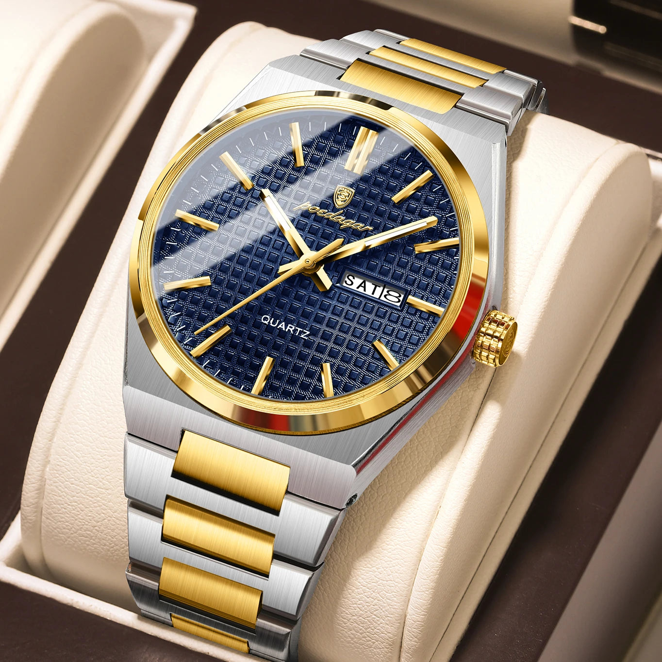 Poedagar Original Luxury Men Clock Waterproof