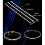 TY 3mm 4mm Moissanit Tennisarmband 925 Sterling