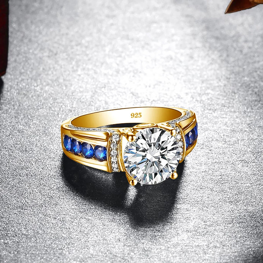 Certified D Color VVS1 2ct Moissanite Diamond Ring