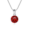 1Carat Genuine Moissanite Pendant Necklace for Women - red / United States