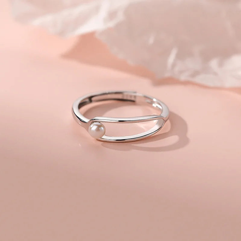 Softpig INS Real 925 Sterling Silver Pearl Geometr.