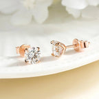 Smyoue 18K Plated 0.1-3CT Moissanite Stud Earrings for