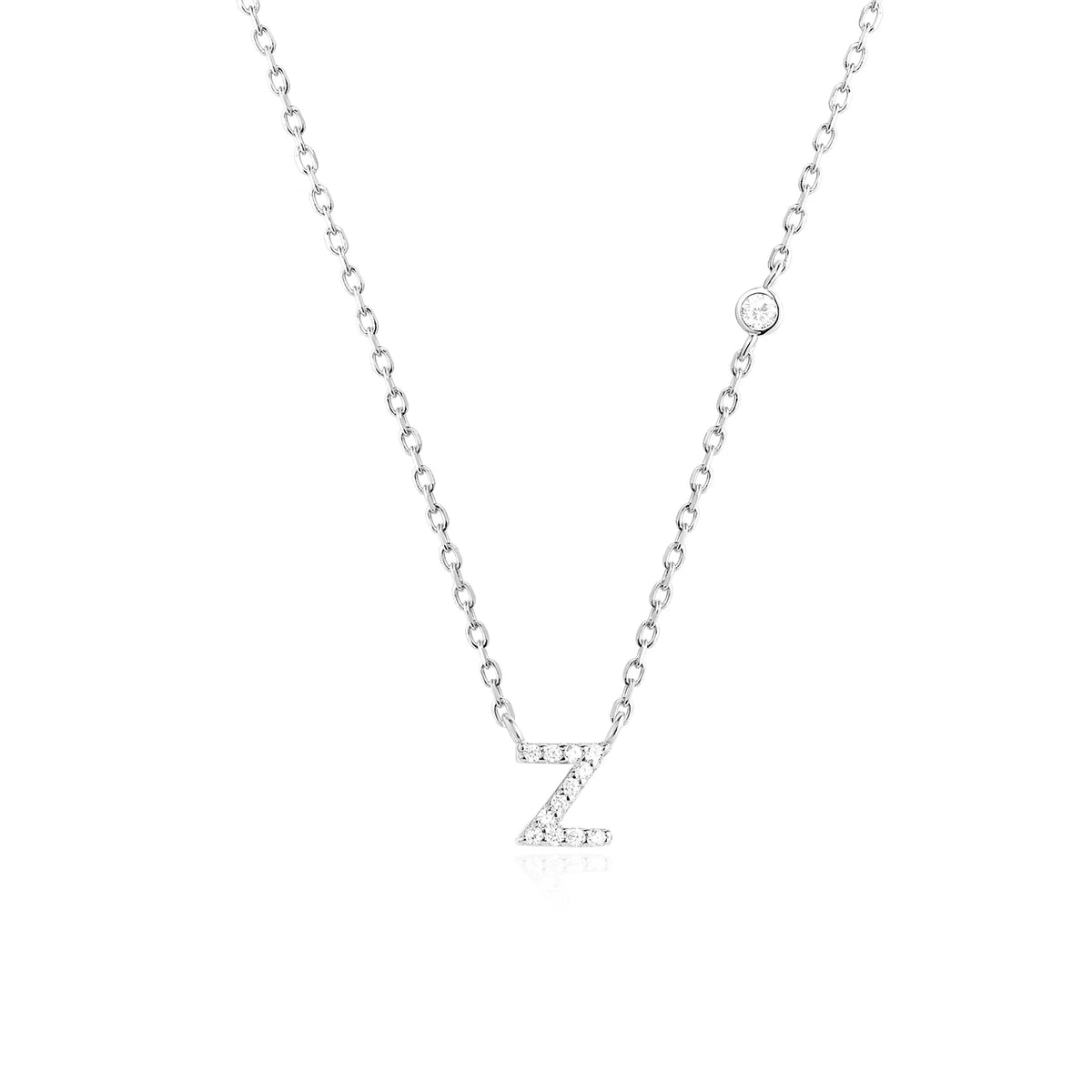 ANDYWEN 925 Sterling Silver Gold Small 26 Letters A- Z - Silver Z