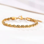 2-5MM Edelstahl-Seilarmbänder für Jungen, verstell