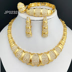 Dubai Jewelry Set For Women 18K Gold Plated Luxury.