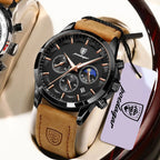 POEDAGAR Fashion Business Men Quartz Watch Waterproof