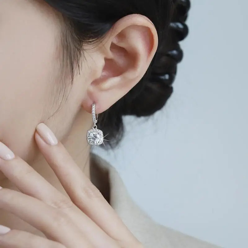 0.5-1 Carat Moissanite Earrings for Women