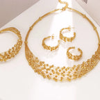 GZJPEI Handmade Women Jewelry Set Multi-layer 18K Gold