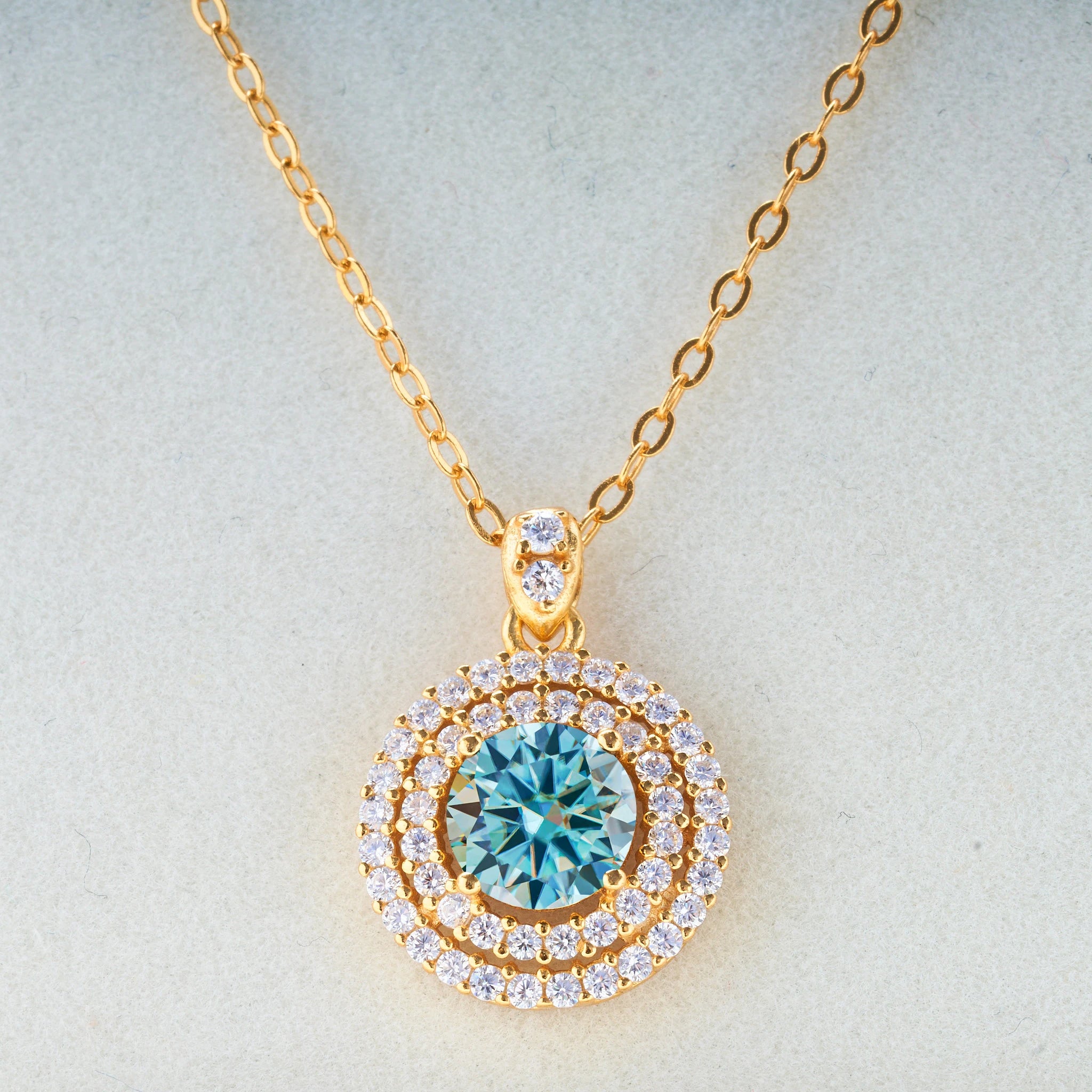 1.0 carat Certified D Color Moissanite Pendants