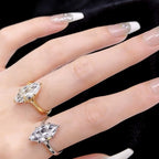 Moissanitring Silber 925 Sterling vergoldet