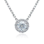 M-JAJA Moissanit-Halskette 0,5 ct/1 ct D-Farbe Rund