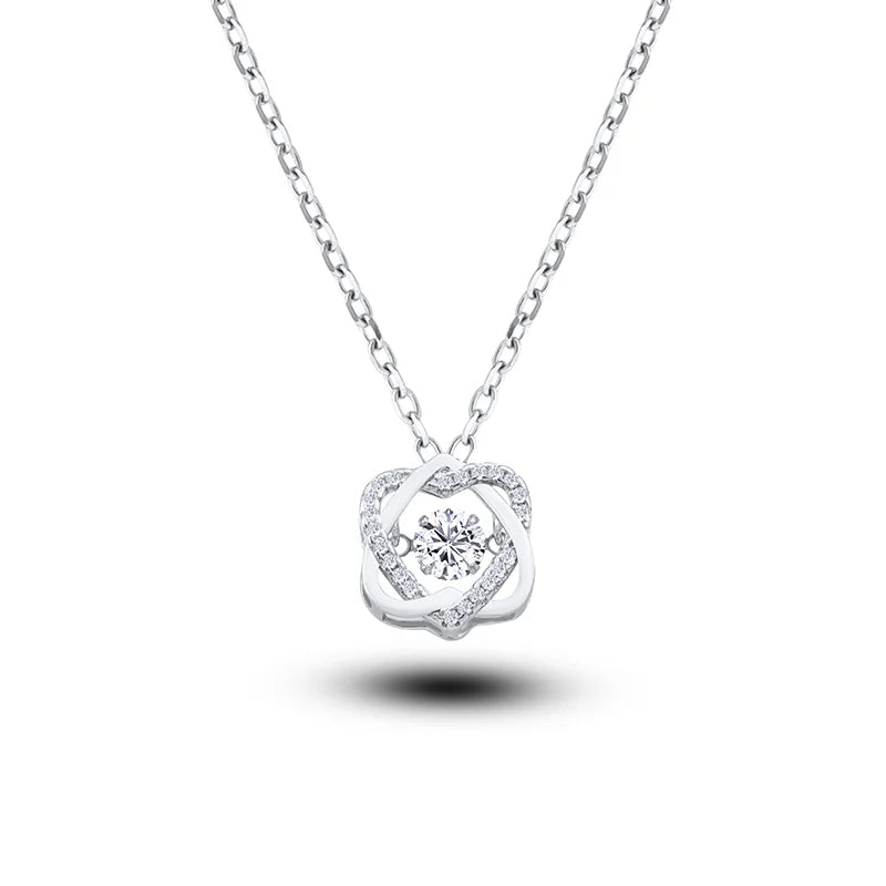 0.5ct GRA Moissanite Necklace for Women Sparkling