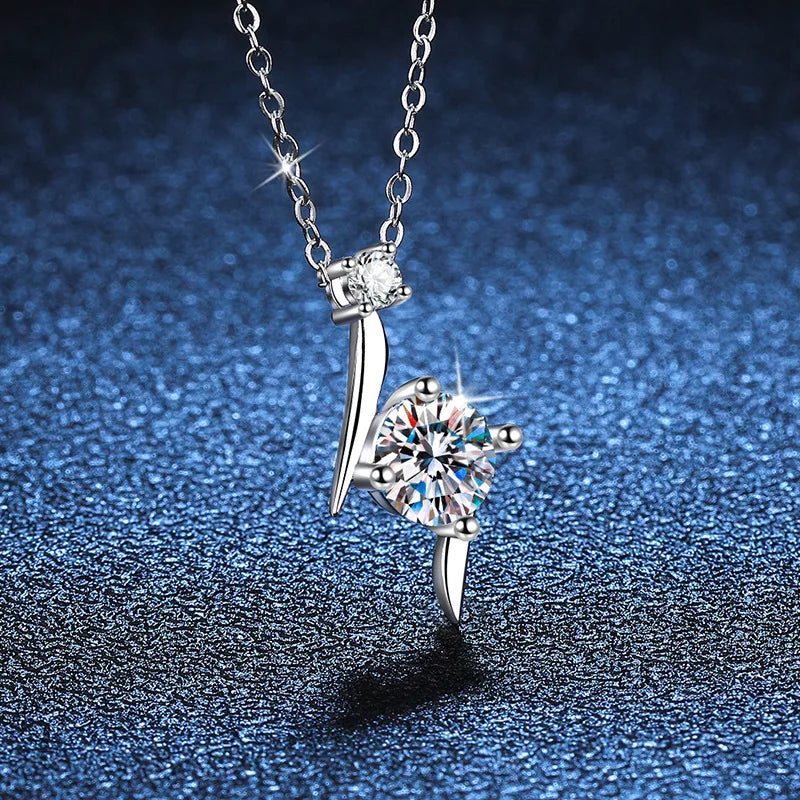1.0 carat women moissantie pendant necklace for.